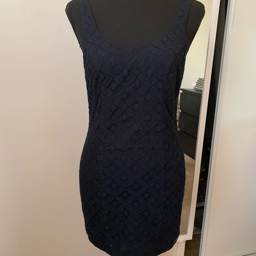 Navy Blue Mini Dress